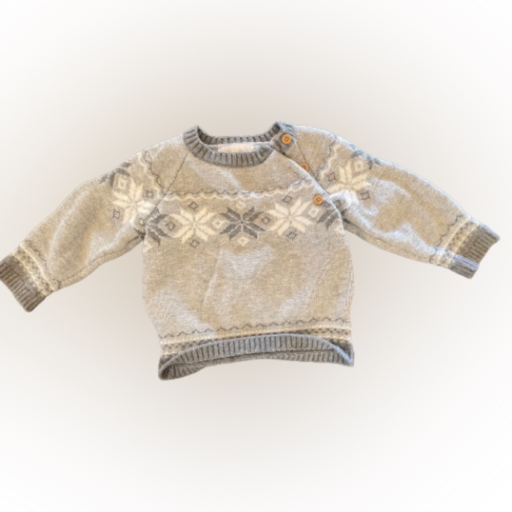 Cadet Rousselle French Holiday Sweater in Gray
